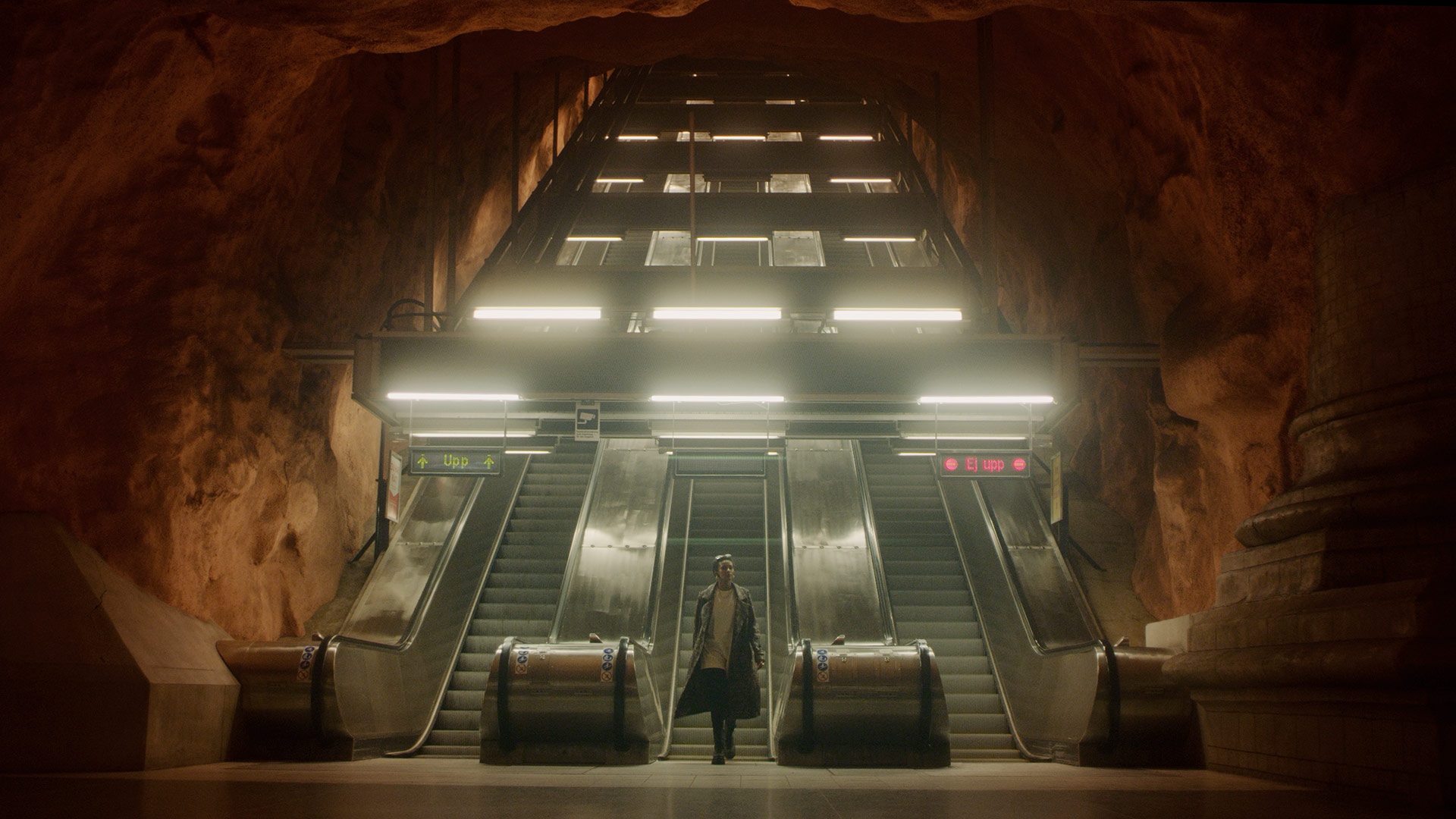 Empty subway station, Stockholm. Film for Grell by Johan Claesson